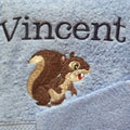 Broderie linge de maison : Drap de douche