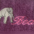Broderie Linge de maison : Drap de douche Béa