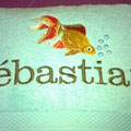 Broderie Linge de maison : Drap de douche Sebastian